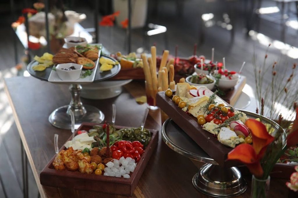 catering platters private event living room