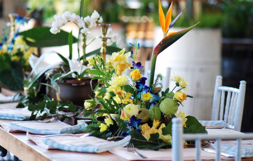 floral table centre pieces living room design