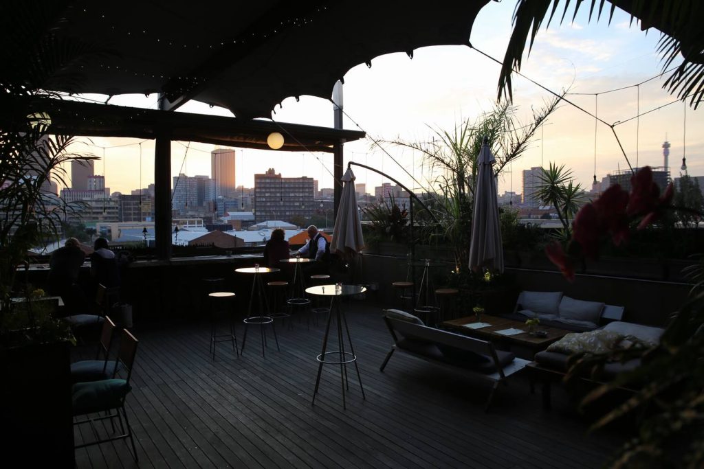 sunset view living room