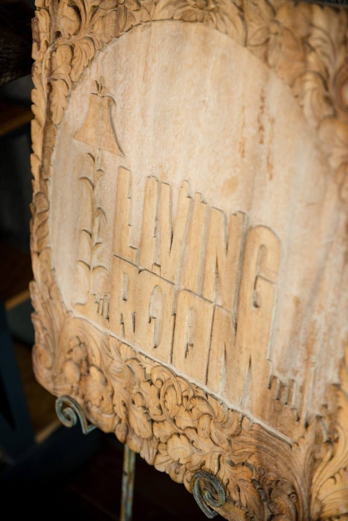 wood carving logo living room design